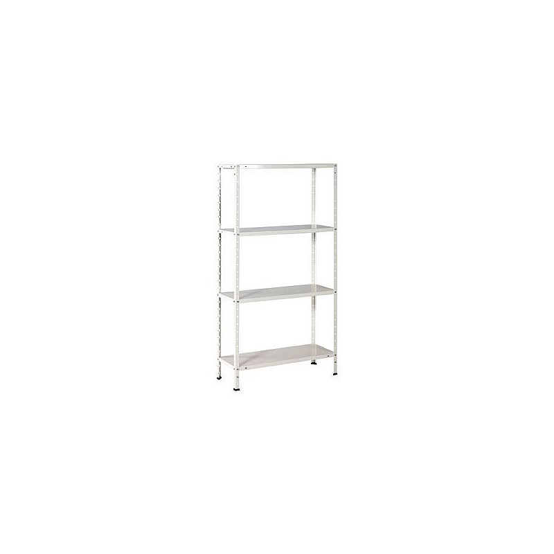 Compra Estanteria metal 4 estantes con tornillos 145 x 73 x 30 cm blanca IRONSIDE 100363 al mejor precio