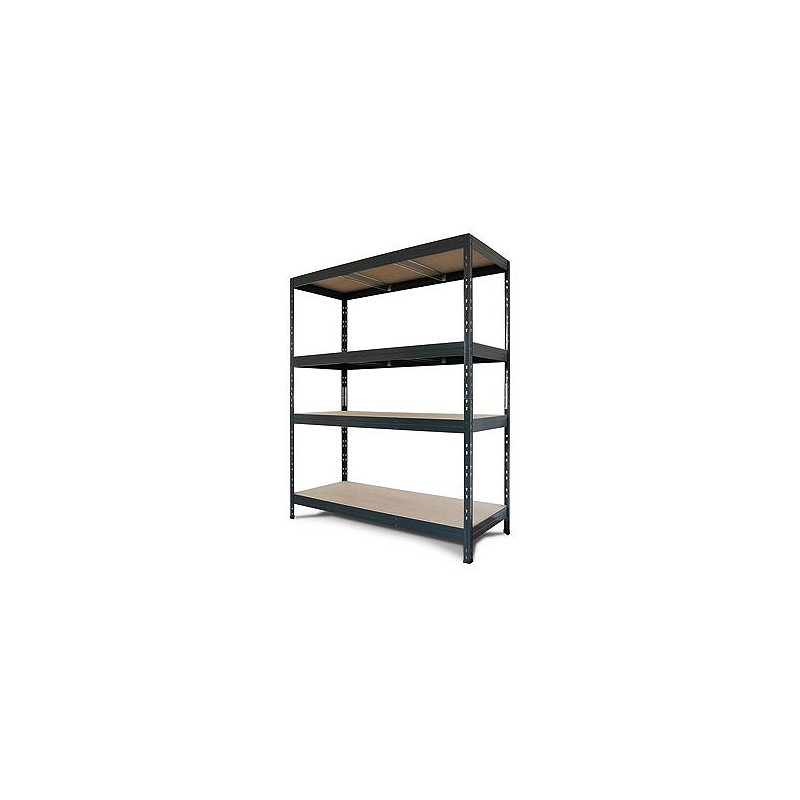 Compra Estanteria metal 4 estantes madera sin tornillos rivet 180 x 150 x 60 cm gris antracita AR SHELVING TR18S406KHIFD9TG00 al mejor precio