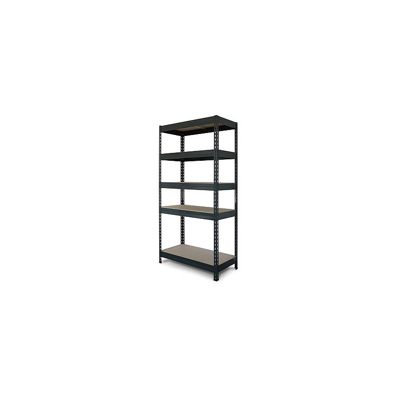 Compra Estanteria metal 5 estantes madera sin tornillos rivet 180 x 90 x 45 cm gris antracita AR SHELVING TR18S502KHEDD9TG00 al mejor precio