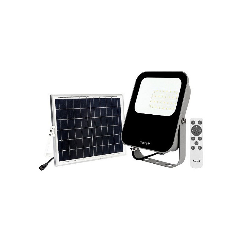 Compra Foco proyector led solar programable ip65 luz fria 650lm 30w GARZA 401291G al mejor precio