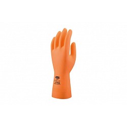 Guante latex naranja...