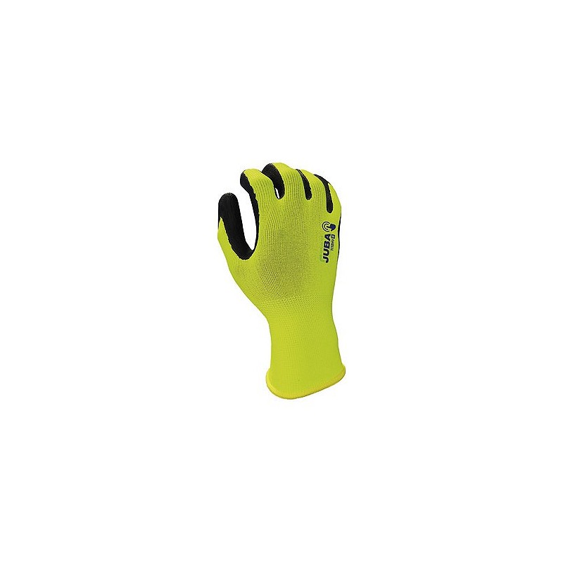 Compra Guante poliester / elastano recubierto nitrilo foam amarillo fluor talla 9 JUBA H1118HV/9 al mejor precio