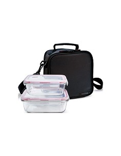 Compra Bolsa porta alimentos basic negra más contenedores vidrio IRIS 9243-TX al mejor precio