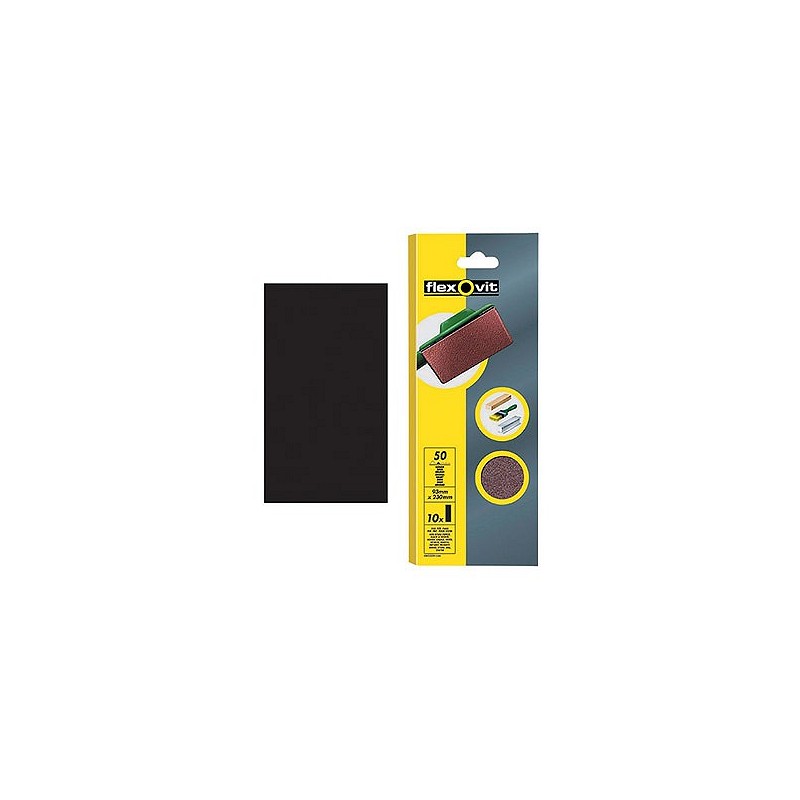 Compra Hoja papel oxido aluminio grano 50 10 uds 93 x 230 mm FLEXOVIT 63642526314 al mejor precio