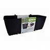 Compra Jardinera balcon rectangular con gancho y plato ratan antracita 50x17x17.5 cm VAM DRL500PW-S433 al mejor precio