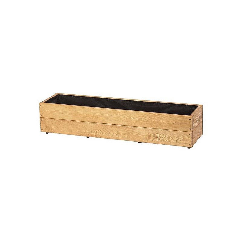 Compra Jardinera de madera rectangular city pintada 100x25 x21 cm NON JAR5100CP al mejor precio