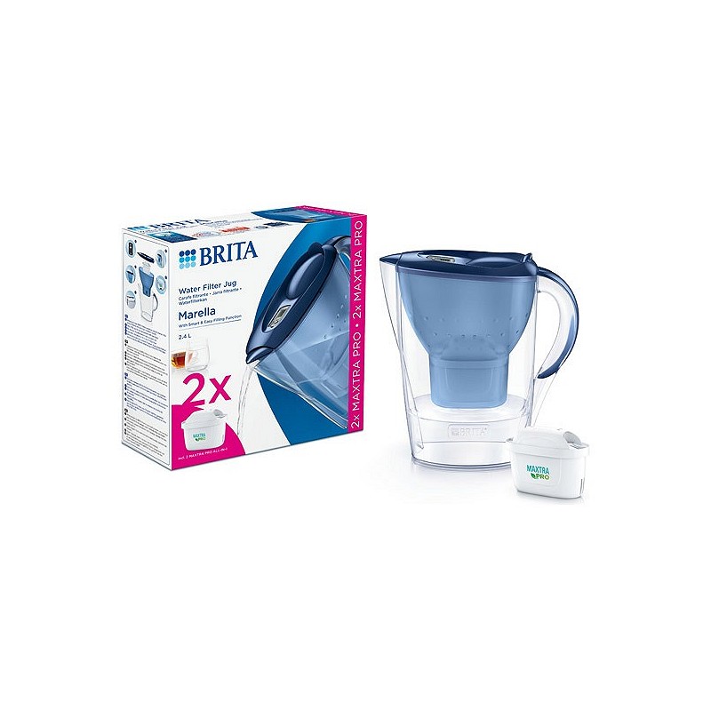 Compra Jarra filtrante marella azul más 2 filtros mxpro all in -1 BRITA 1051131 al mejor precio