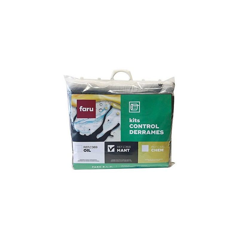 Compra Kit absorbente control derrames 30l mantenimiento FARU C368 al mejor precio