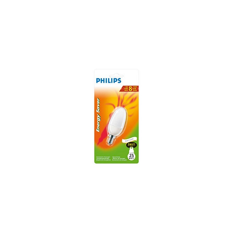 Compra Lampara ahorro mini vela bl e14 8w/827 PHILIPS 104413 al mejor precio