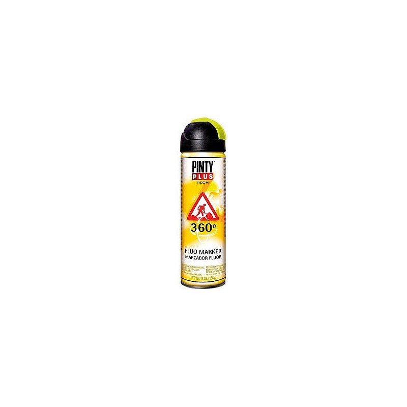 Compra Marcador fluorescente 360º spray amarillo t146 650 ml PINTYPLUS TECH 254 al mejor precio