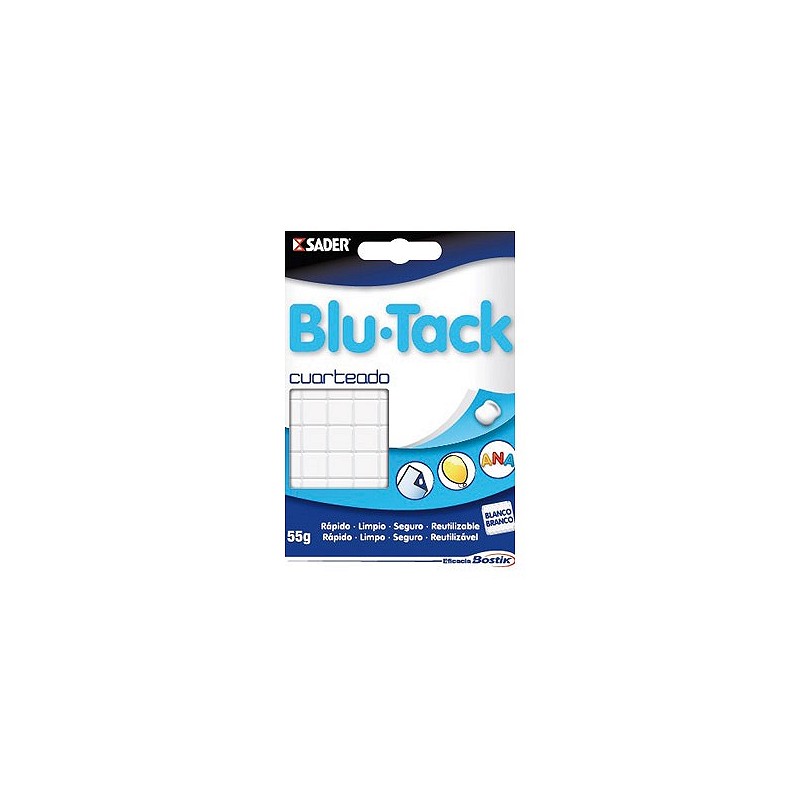 Compra Masilla adhesiva reutilizable precortada blu-tack 55 gr blanco BOSTIK 30817048 al mejor precio