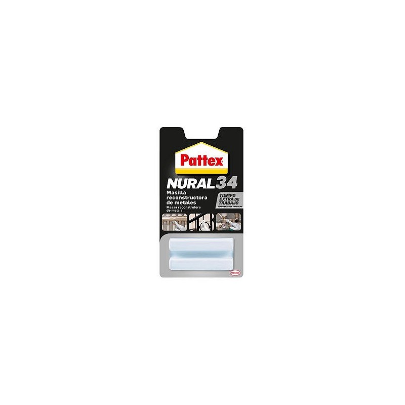 Compra Masilla reparacion nural 34 metales 50 gr gris PATTEX 1770933 al mejor precio