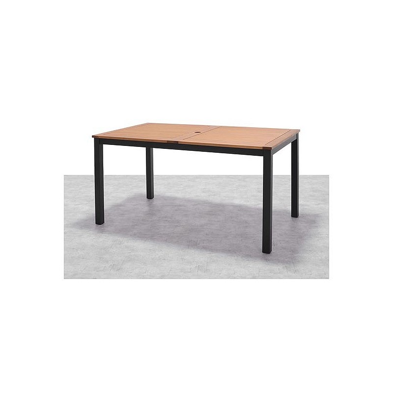 Compra Mesa aluminio madera kingsbury 140 x 80 cm QFPLUS 2590000062 al mejor precio