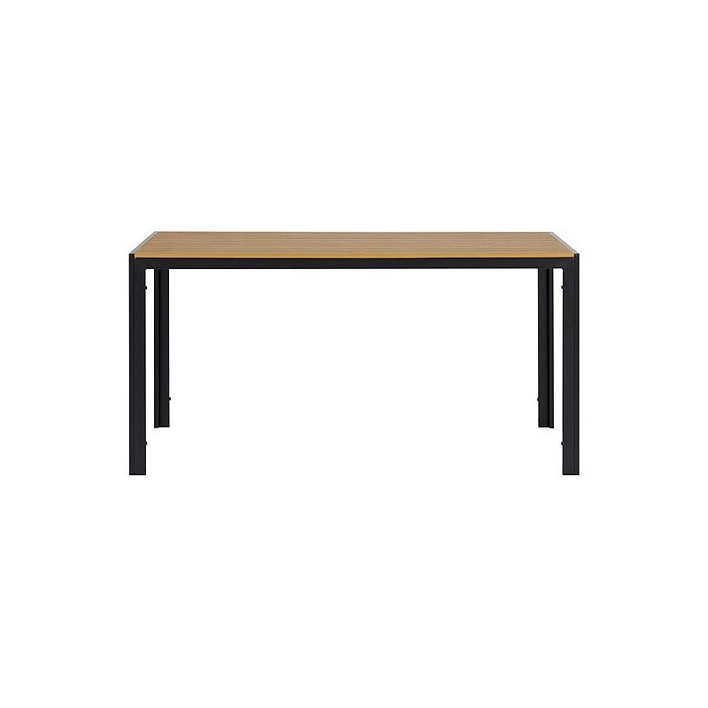 Compra Mesa aluminio polywood negra/madera 150 x 90 cm QFPLUS 48123 al mejor precio