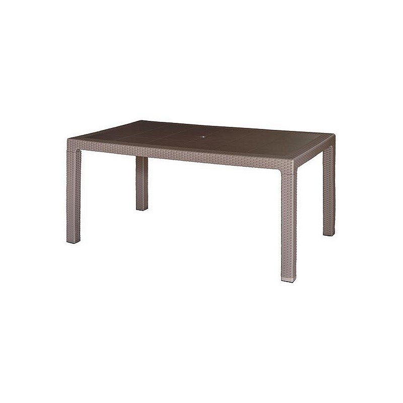 Compra Mesa resina ratan antiinsectos 150 x 90 cm taupe GARDEN LIFE 4099-02 al mejor precio