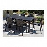 Compra Mesa resina ratan elegance negro 150 x 90 cm GARDEN LIFE 4090-06 al mejor precio