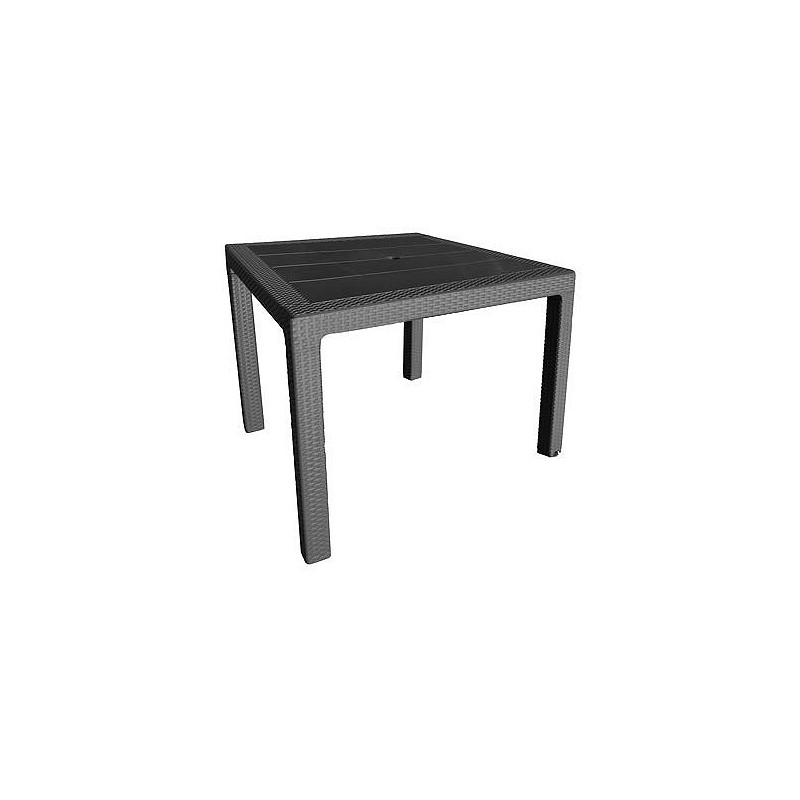 Compra Mesa resina ratan elegance negro 80 x 80 cm GARDEN LIFE 4098-06 al mejor precio