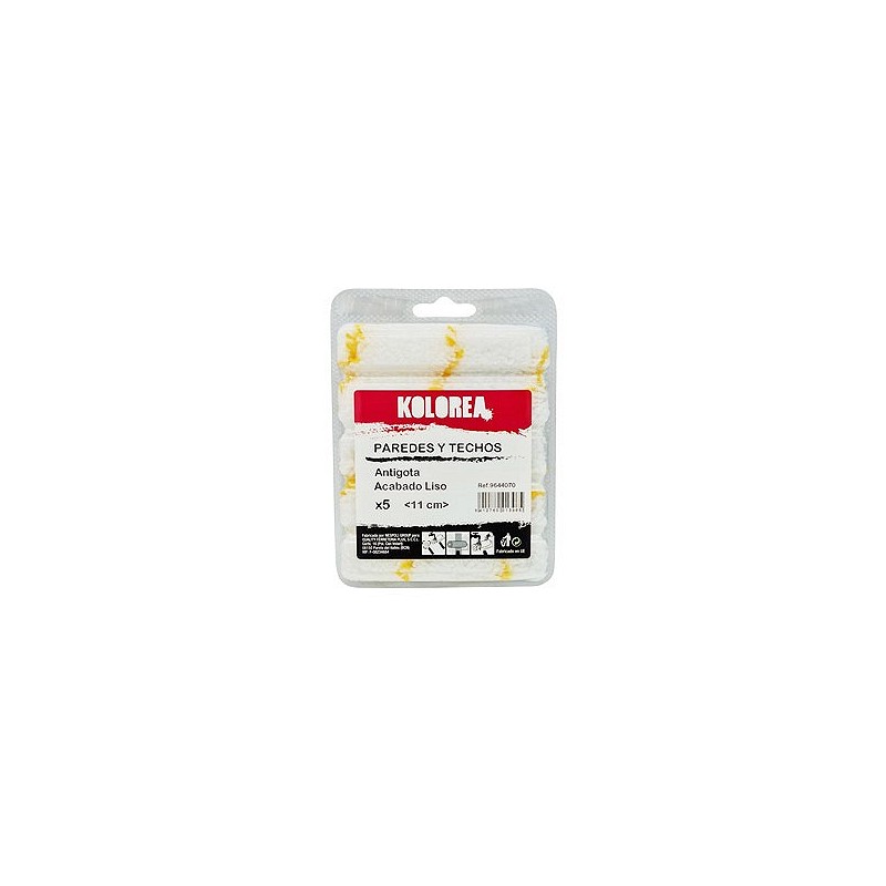 Compra Mini rodillo recambio antigota paredes y techos 11 cm x ø16 mm 5 uds KOLOREA 9644070 al mejor precio