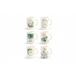 Mug new bone china hojas 40...