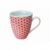 Compra Mug porcelana 300 ml rojo borde celeste TOKYO 8784 al mejor precio