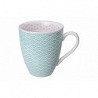 Compra Mug porcelana 300 ml celeste borde violeta TOKYO 8788 al mejor precio