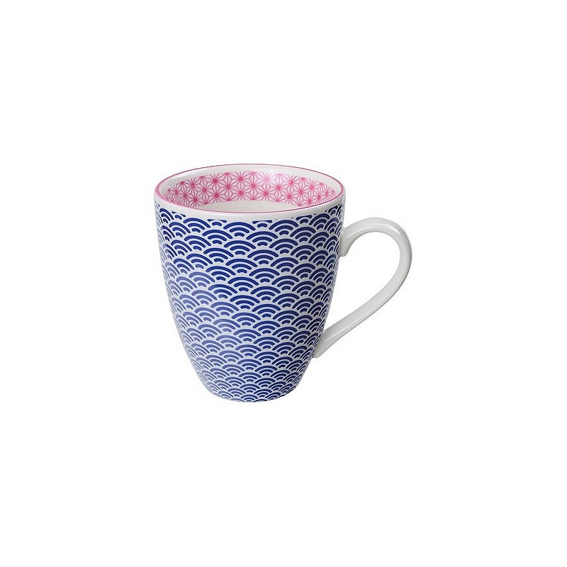 Compra Mug porcelana 300 ml marino borde fucsia TOKYO 8787 al mejor precio