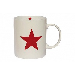 Mug porcelana estrella roja...