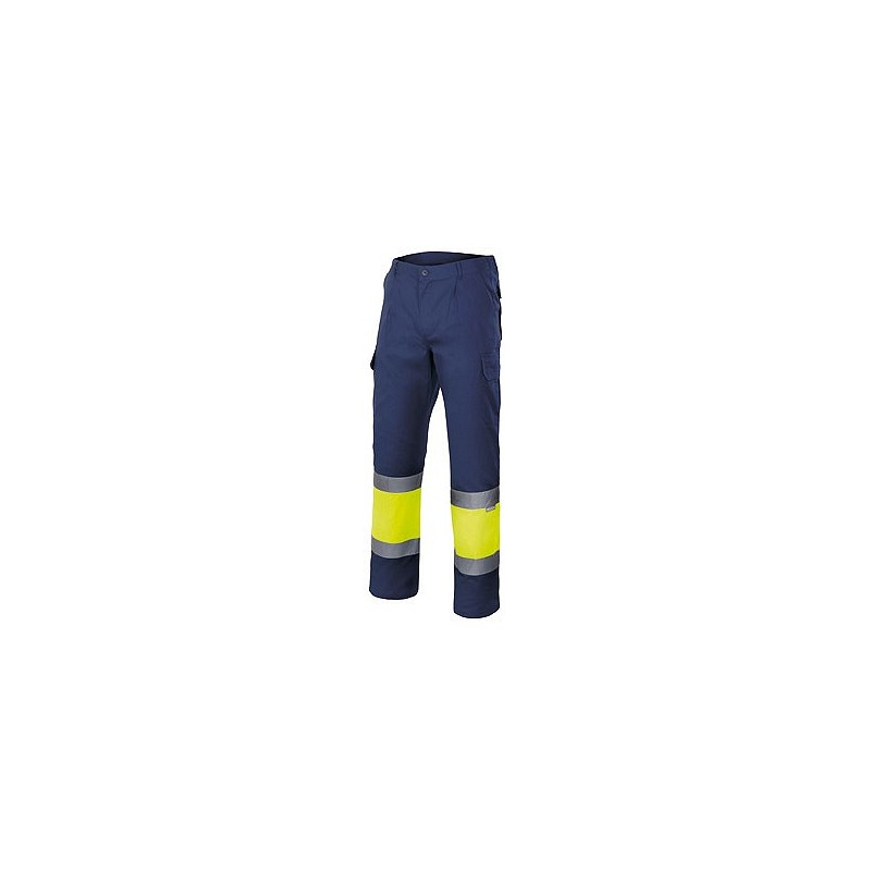 Compra PANTALON ALTA VISIBILIDAD MARINO / AMARILLO FLUOR TALLA M VELILLA 157 60 M al mejor precio