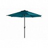 Compra Parasol aluminio inclinable azul verdoso 3 m tubo 48 mm con manivela QFPLUS 165527G al mejor precio