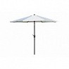 Compra Parasol aluminio inclinable taupe 2.5 m tubo 38 mm con manivela QFPLUS LYC-001 2.50 M TAUPE al mejor precio