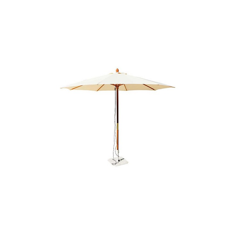 Compra Parasol madera crudo 3 m tubo 48 mm QFPLUS PARASOL 300CM al mejor precio