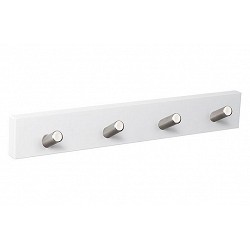 Compra Percha pared 4 pomos inclinados blanco inox NESU 9400BLIN4 al mejor precio