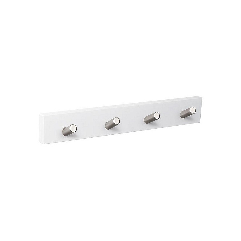 Compra Percha pared 4 pomos inclinados blanco inox NESU 9400BLIN4 al mejor precio