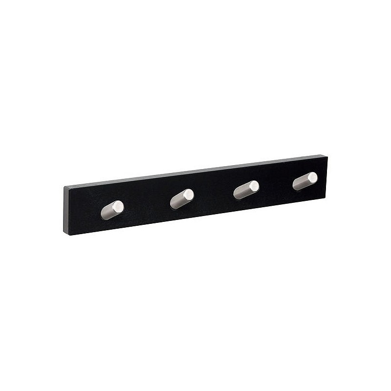 Compra Percha pared 4 pomos inclinados negro inox NESU 9400NEIN4 al mejor precio