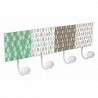 Compra Percha pared 4 pomos metal/porcelana hojas verde marron NESU 9063B44 al mejor precio