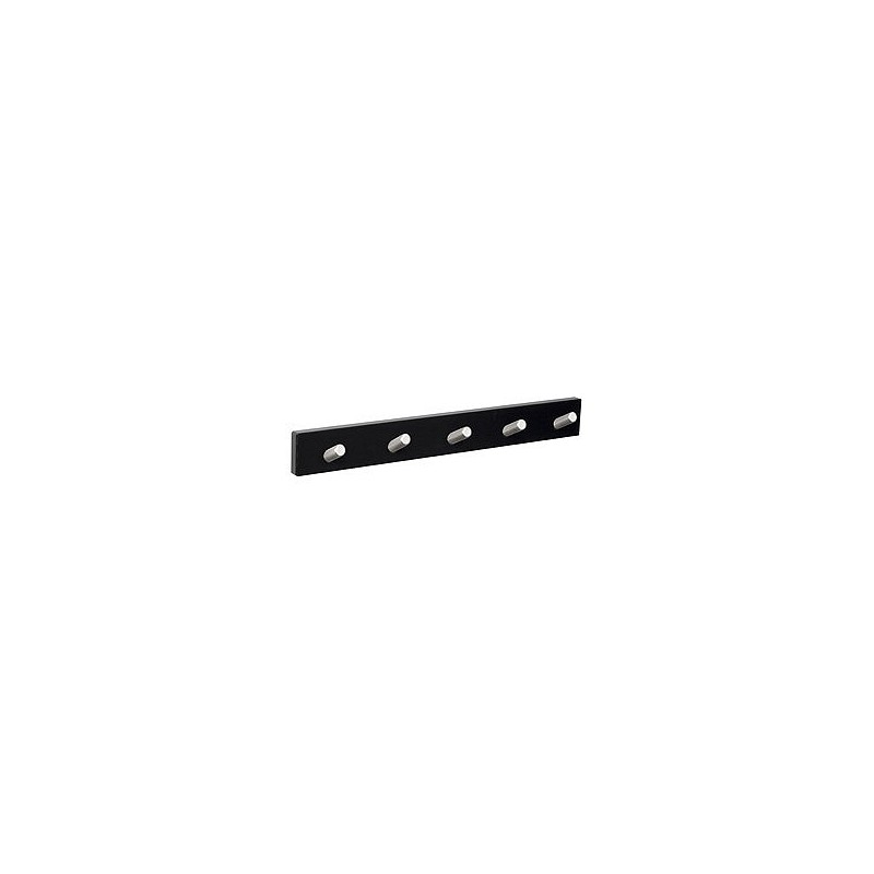 Compra Percha pared madera negra 5 pomos inclinados inox NESU 9400NEIN5 al mejor precio