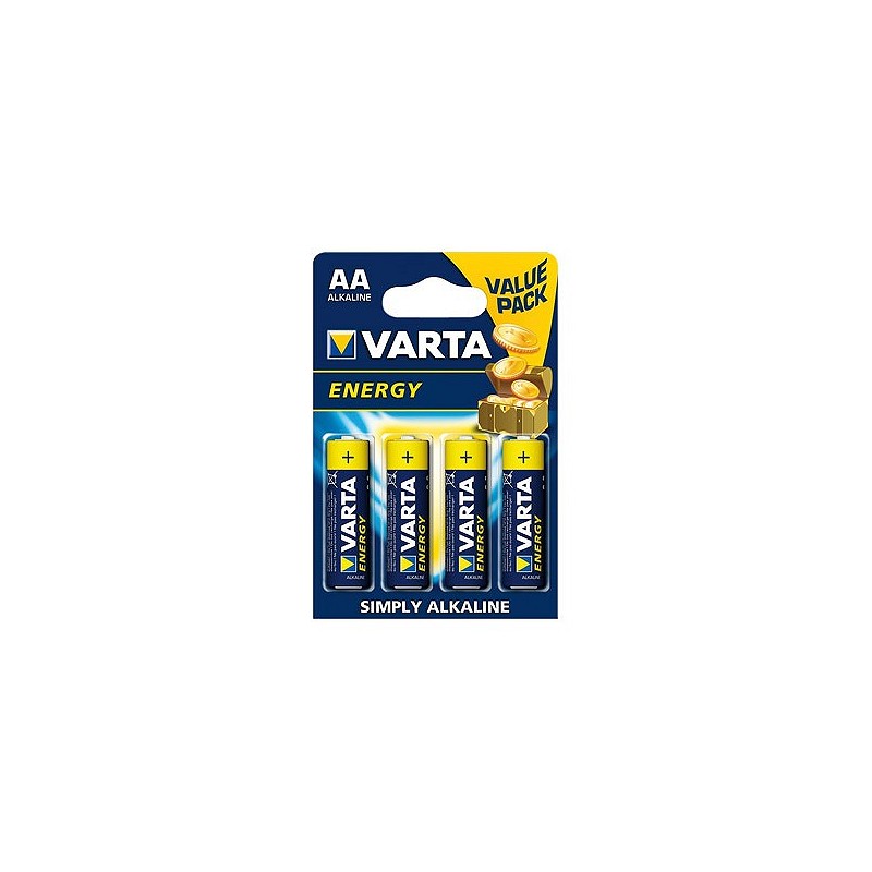 Compra Pila alcalina energy lr6 aa 4 unidades VARTA 38471 al mejor precio