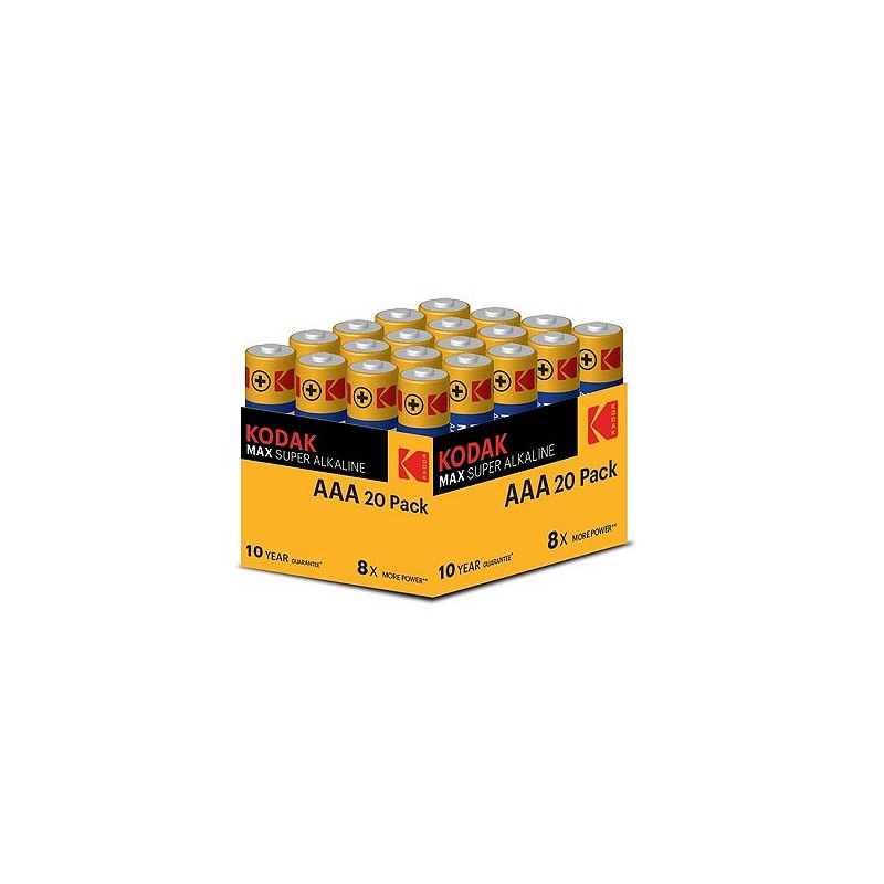 Compra Pila alcalina max lr03 aaa caja 20 unidades KODAK 30422360 al mejor precio