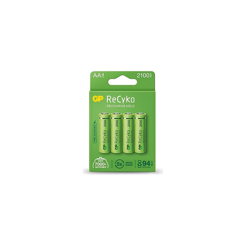 Compra Pila recargable recyko 4 uds lr9 aa 2100 mah GENERAL DE PILAS 210AAHCBE-CB4 GP al mejor precio