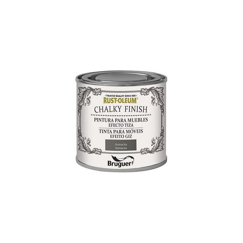 Compra Pintura efecto tiza chalky finish 125 ml antracita RUST-OLEUM 5397537 al mejor precio