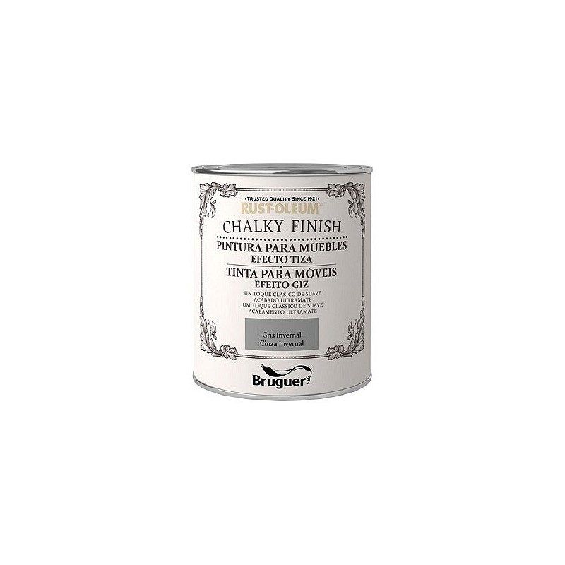 Compra Pintura efecto tiza chalky finish 750 ml gris invernal RUST-OLEUM 5397538 al mejor precio