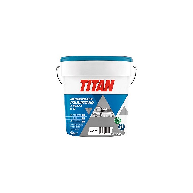 Compra Pintura impermeabilizante con poliuretano h10 5 kg blanco TITAN 10H260005/5807382 al mejor precio