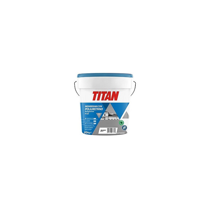 Compra Pintura impermeabilizante con poliuretano h10 20 kg blanco TITAN 10H260020/5807383 al mejor precio