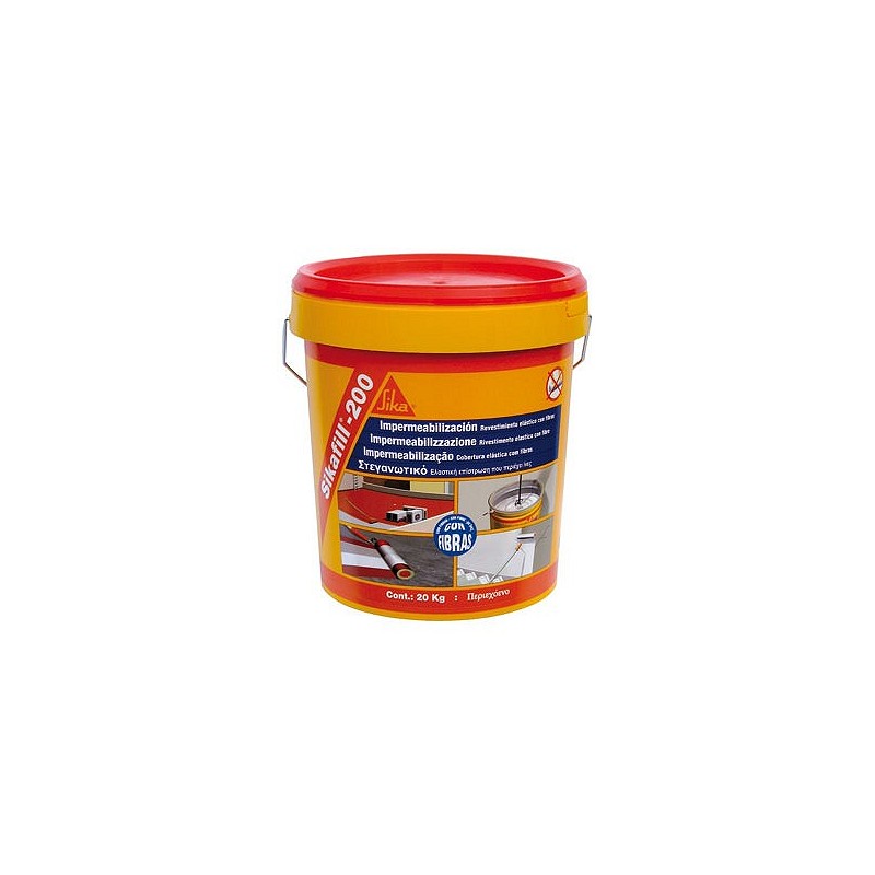 Compra Pintura impermeabilizante sikafill 200 fibras 5 kg rojo SIKA 162606 al mejor precio