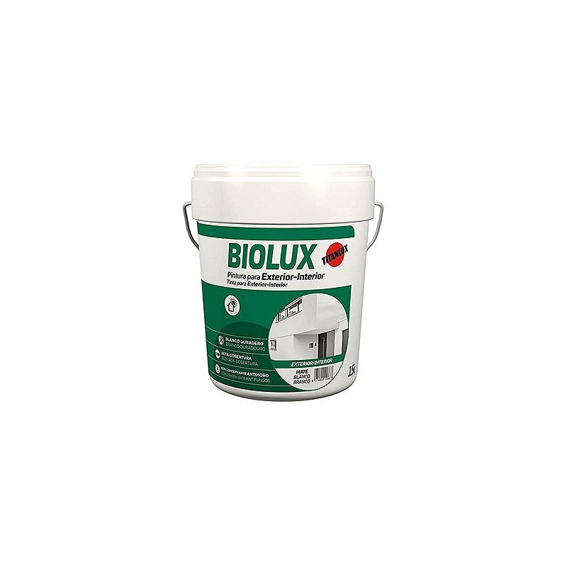 Compra Pintura plastica exterior interior biolux mate 4 l blanco TITAN A62000804/5808722 al mejor precio