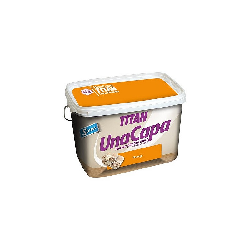 Compra Pintura plastica una capa mate 2,5 l naranja TITAN 69630026/5806794 al mejor precio