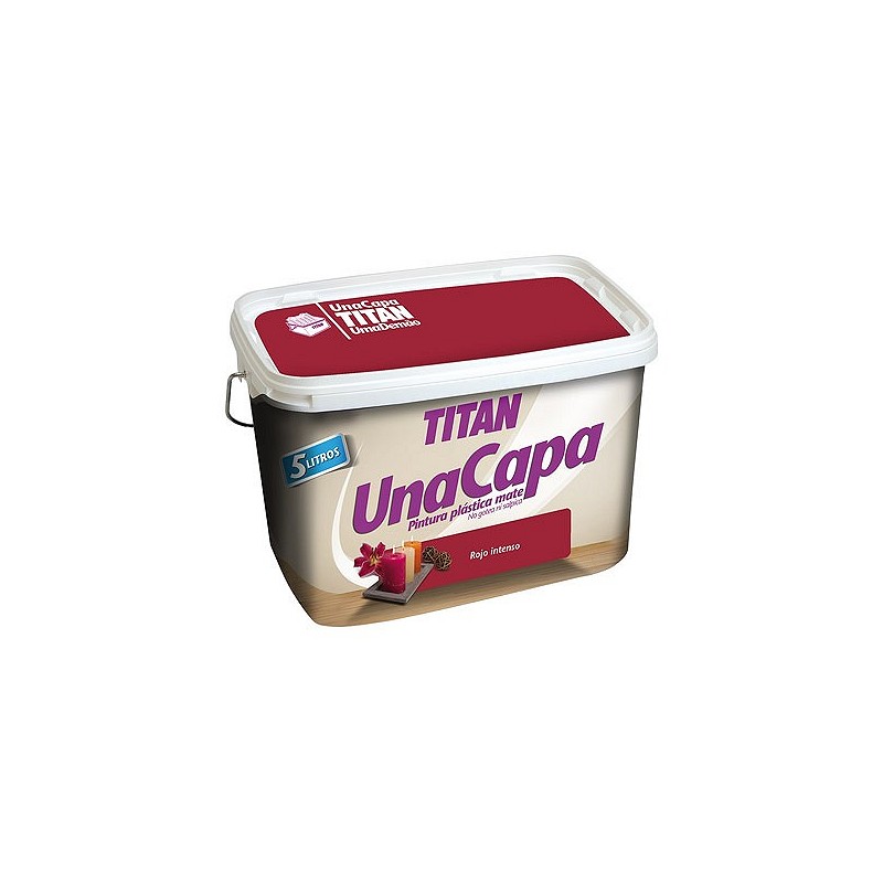 Compra Pintura plastica una capa mate 2,5 l rojo intenso TITAN 69639226/5806877 al mejor precio