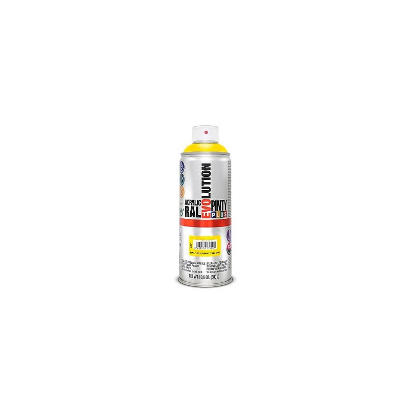 Compra Pintura spray acrilica evolution 520 cc ral 1021 amarillo brillo PINTYPLUS 617 al mejor precio