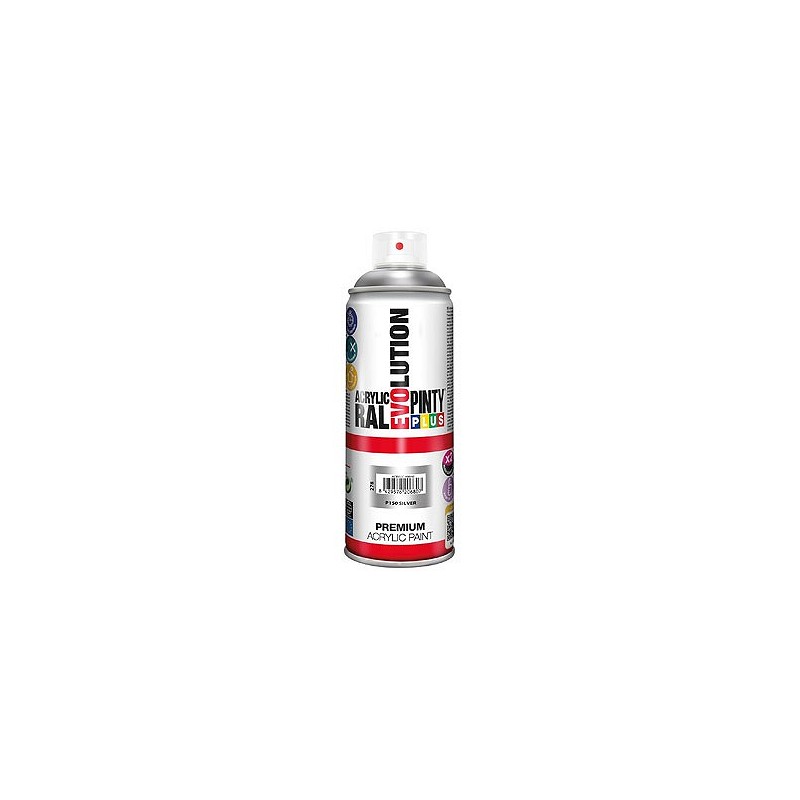 Compra Pintura spray acrilica evolution 520 cc ev150 plata brillo PINTYPLUS 278 al mejor precio