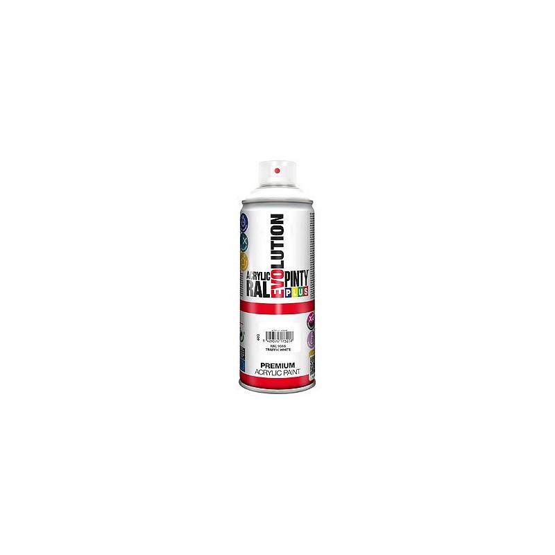 Compra Pintura spray acrilica evolution 520 cc ral 9016 blanco brillo PINTYPLUS 602 al mejor precio